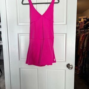 Free people movement exercise tennis dress w shorts never worn in bright pink!